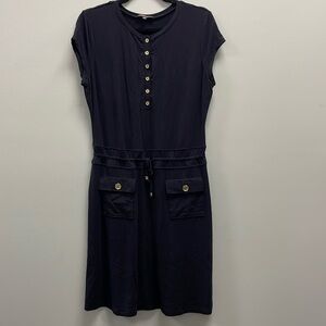 “Adrienne Vittadini” Size 12 Navy Midi Dress